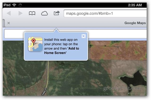 Mapy Google v Safari iOS 6