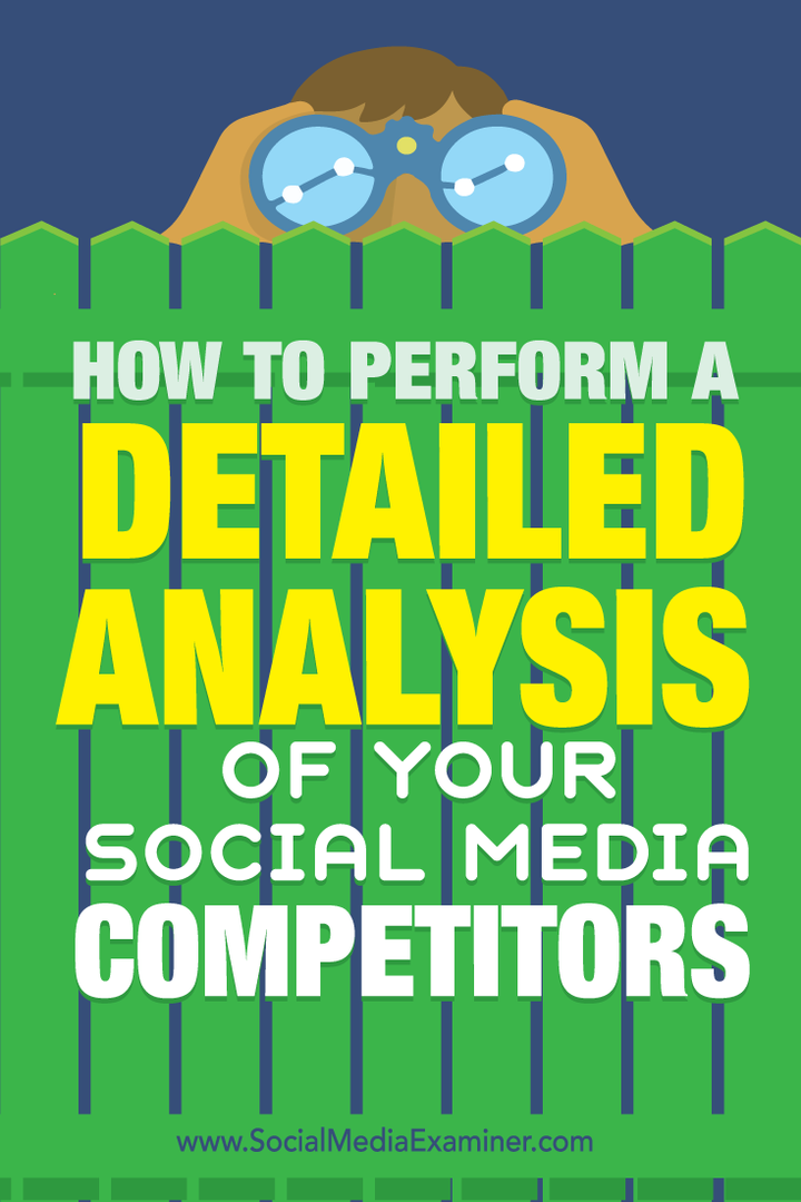 Jak provést podrobnou analýzu vašich konkurentů v sociálních médiích: zkoušející v sociálních médiích