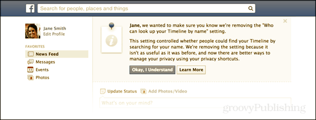 Facebook odebere možnost ochrany osobních údajů pro skrytí profilu z vyhledávání