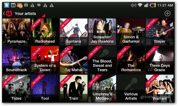 SongKick má nyní aplikaci pro Android