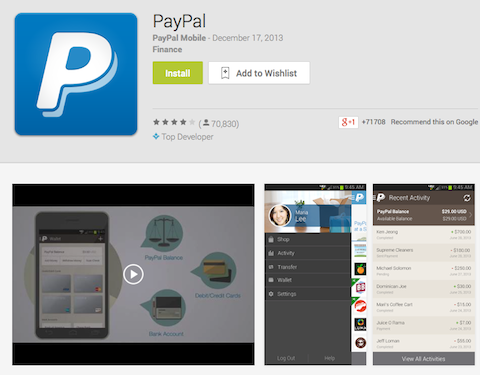 paypal aplikace