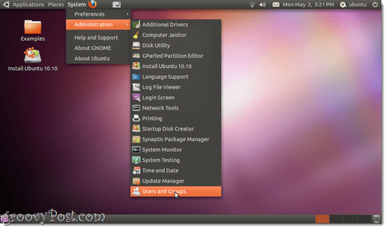 přidejte uživatele a skupiny do Ubuntu