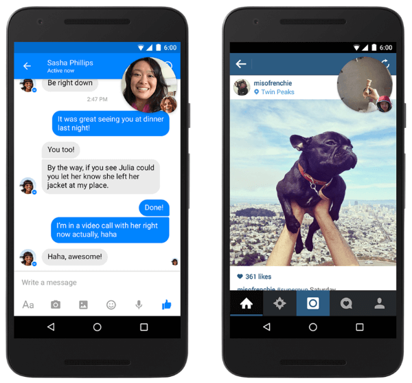 facebook messenger video chat hlavy