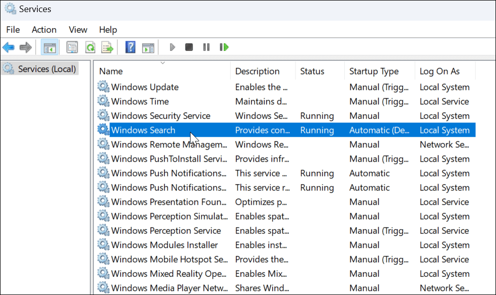 Windows 11 Search Bar nefunguje