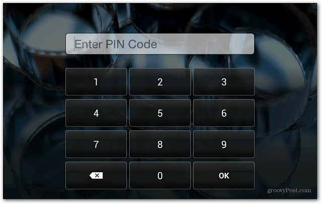 Obrazovka zámku Kindle Fire HD Zadejte PIN
