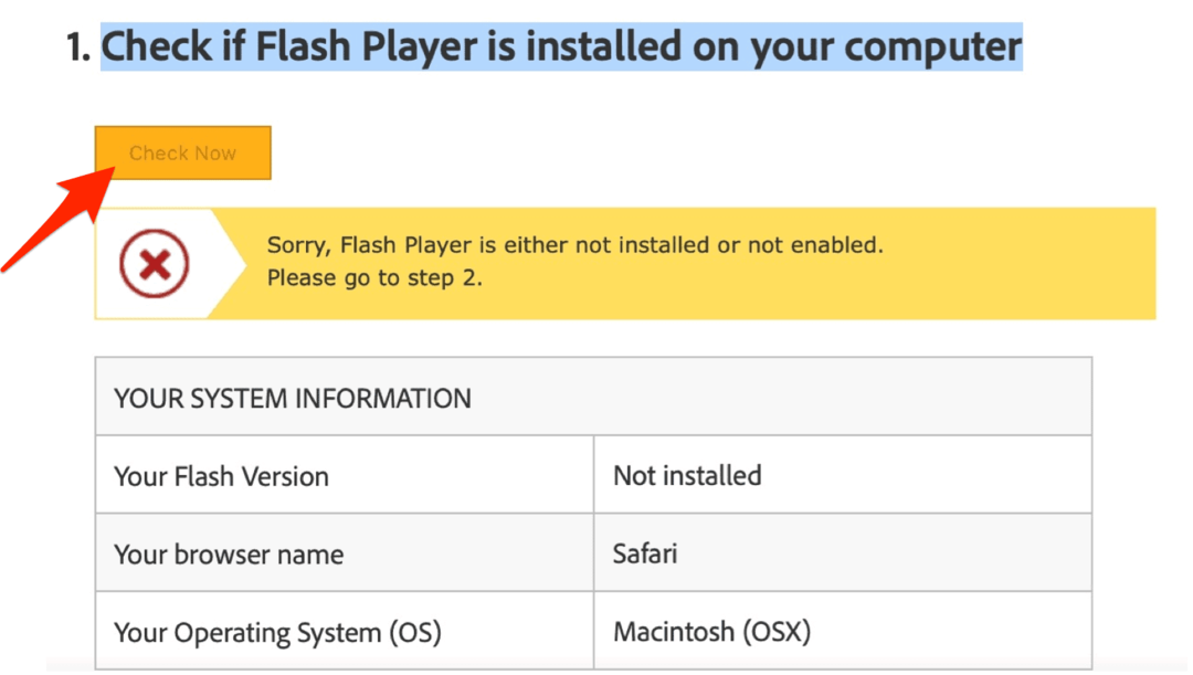 Potvrďte odebrání aplikace Adobe Flash