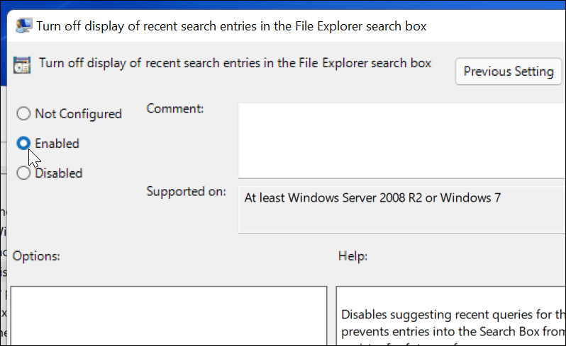 zakázat výsledky vyhledávání na webu v systému Windows 11