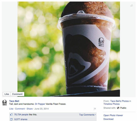 taco bell facebook obrázek