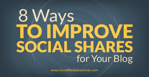 zlepšit sociální sdílení pro váš blog
