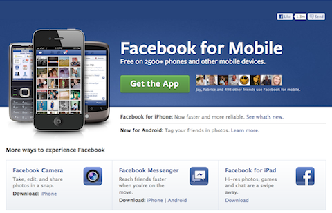 facebook pro mobilní zařízení