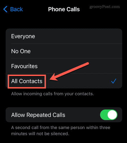 povolit všechny kontakty iphone