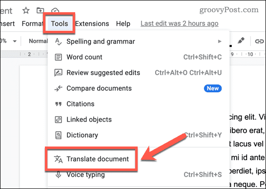 Přeložte dokument v Dokumentech Google