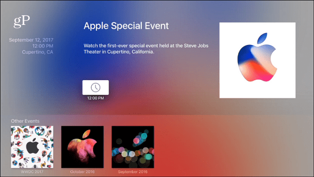Speciální událost Apple TV
