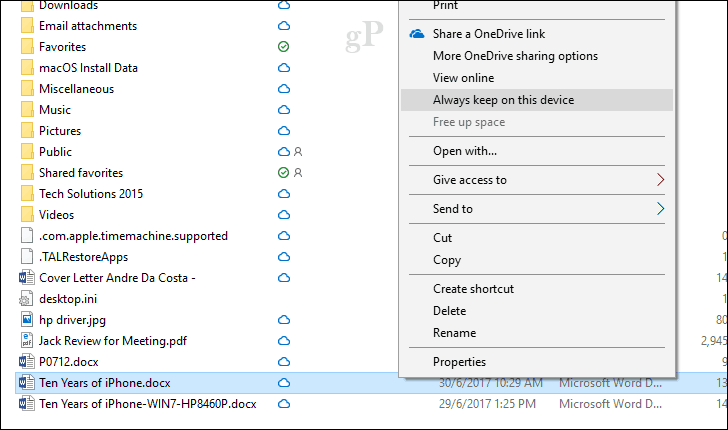 Jak povolit a používat soubory OneDrive On-Demand v systému Windows 10