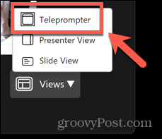 powerpoint teleprompter pohled