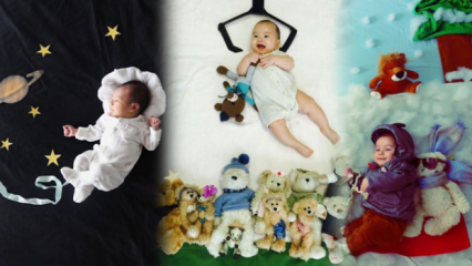 Měsíc za měsíc koncept baby photoshoot! Jak pořídit nejrozmanitější dětské fotografie doma?