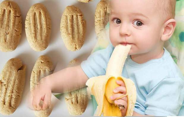 Banánový dětský sušenkový recept