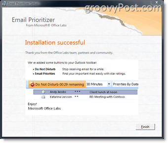 Jak uspořádat doručenou poštu pomocí nového doplňku Email Prioritizer pro Microsoft Outlook:: groovyPost.com