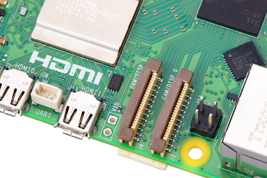 Raspberry Pi 5 mini-HDMI portů