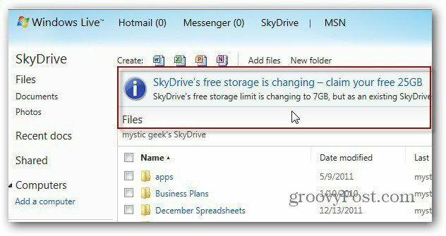 Získejte 25 GB SkyDrive