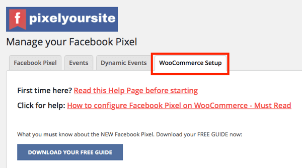 Integrace WooCommerce pluginu PixelYourSite umožňuje nastavit události elektronického obchodu pro váš obchod.