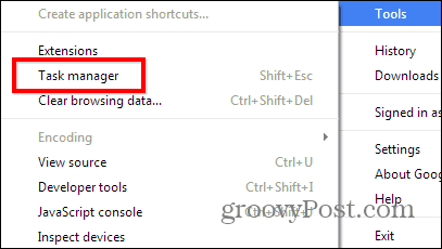 Správce úloh prohlížeče Chrome