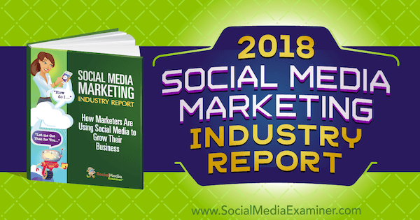 Zpráva o průmyslovém marketingu v oblasti sociálních médií za rok 2018 o zkoušejících v sociálních médiích.