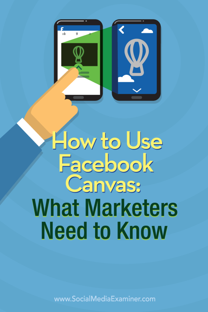Jak používat Facebook Canvas: Co potřebují marketéři vědět: Zkoušející sociálních médií