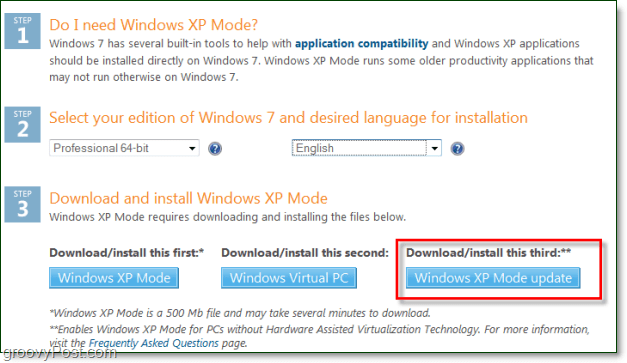Spusťte režim Windows 7 XP bez hardwarové virtualizace