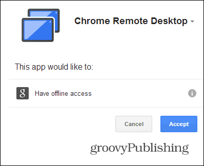 Autorizujte Chrome Remote Desktop PC