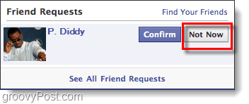 facebook nyní není žádost o přátelství