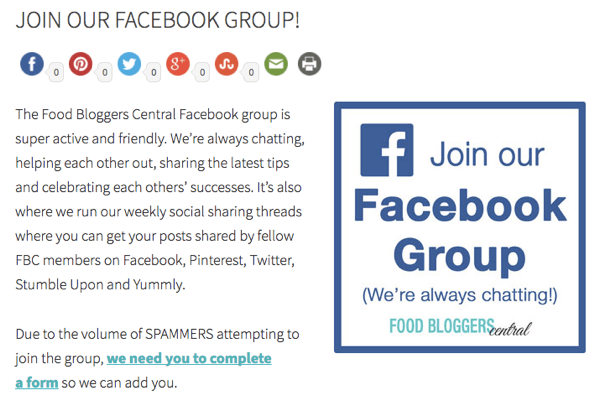 Pozvěte návštěvníky webových stránek, aby se připojili k vaší skupině na Facebooku.