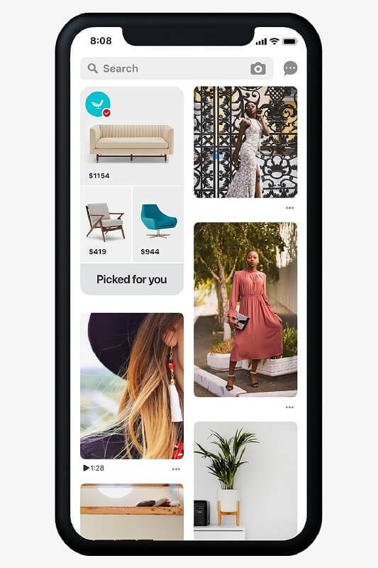 Pinterest představil více specializovaných a přizpůsobených doporučení pro nakupování v Home Feed s prohledávatelnými katalogy a přizpůsobenými centry nakupovatelných nápadů.