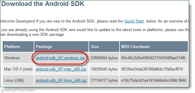 Stáhněte si Android SDk