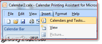Tisk přesahující kalendáře aplikace Outlook
