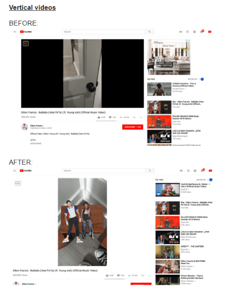 YouTube aktualizoval způsob, jakým se vertikální videa zobrazují na ploše.