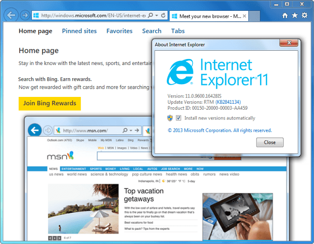 Internet Explorer 11 je nyní k dispozici pro Windows 7