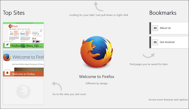 Firefox pro Windows 8 Touch Beta je k dispozici pro veřejné testování