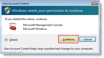 Nastavte chování uživatelských účtů pro řízení uživatelských účtů (UAC) Windows Vista