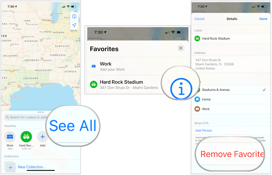 Mapy Apple odebírají oblíbené položky