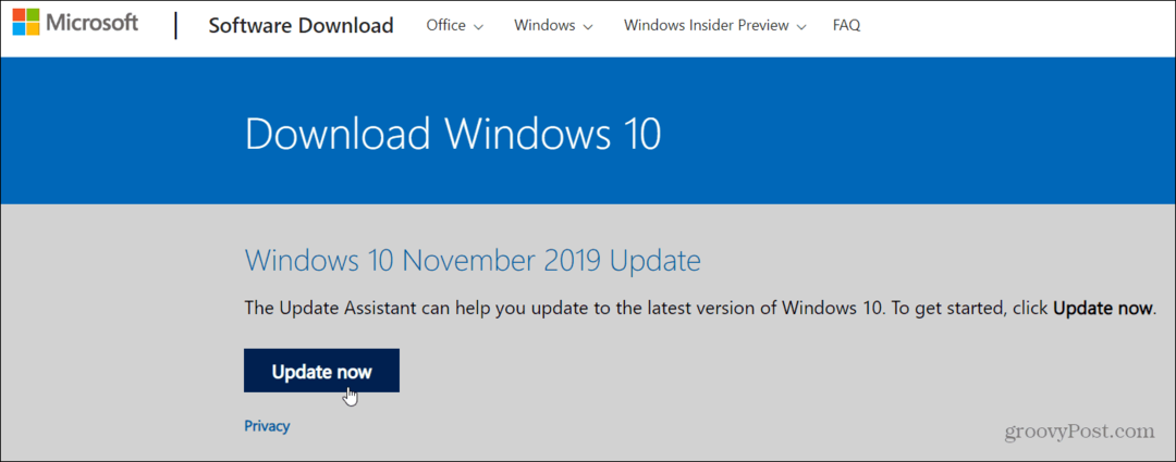 Jak nainstalovat aktualizaci Windows 10 verze 1909 listopad 2019