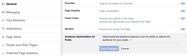 optimalizace publika na facebooku pro příspěvky