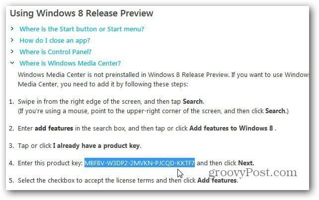 Nainstalujte Windows Media Center na Windows 8 Release Preview
