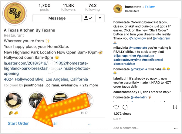Jak přidat akční tlačítka Instagram do svého obchodního profilu: zkoušející sociálních médií