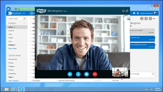 Skype je nyní k dispozici prostřednictvím e-mailu Outlook.com