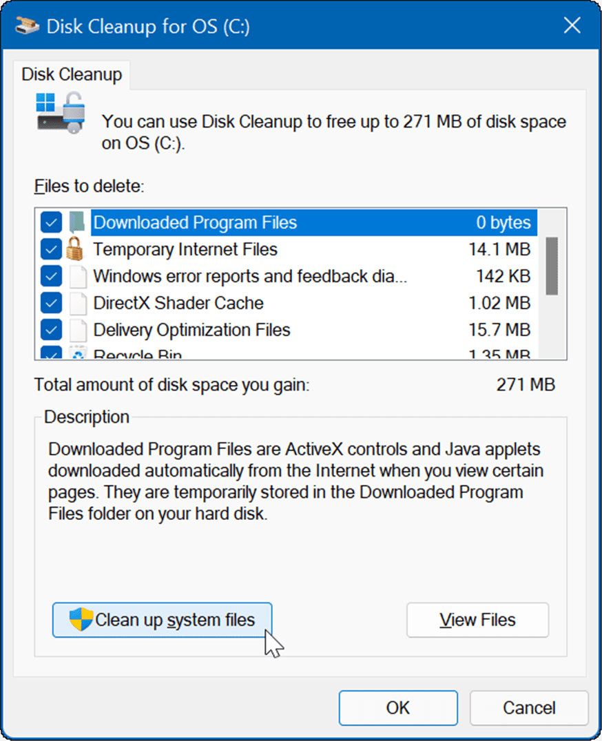 vyčištění disku odstranění dočasných souborů ve Windows 11