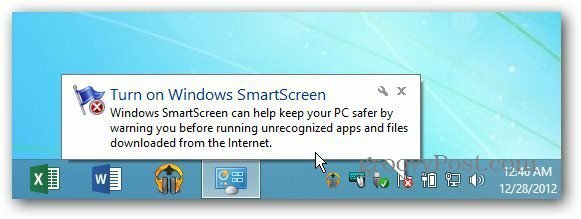 Oznámení o bublině SmartScreen