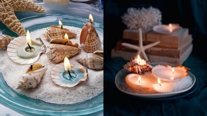 Výroba svícnů z mušlí