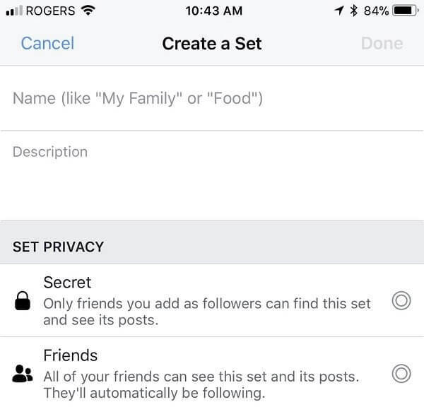 Zdá se, že Facebook umožňuje uživatelům vybrat si vlastní cíl pro příspěvek, odkazy, videa a další na své osobní časové ose. 
