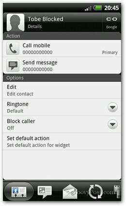 HTC Android Block caller